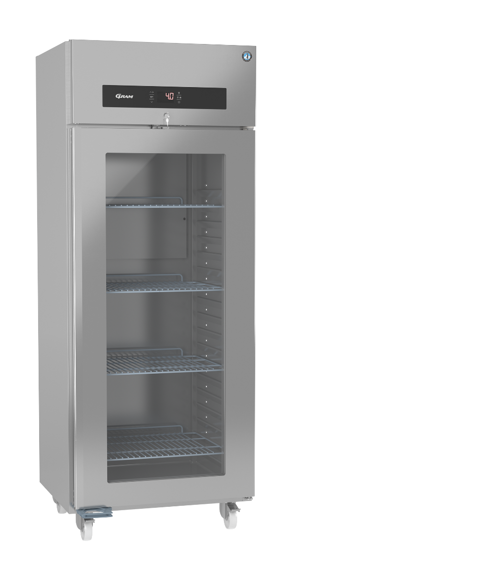 Hoshizaki Premier KG W80 C DR U Glass Single Door Stainless Steel Upright Display Refrigerator  700 Litres