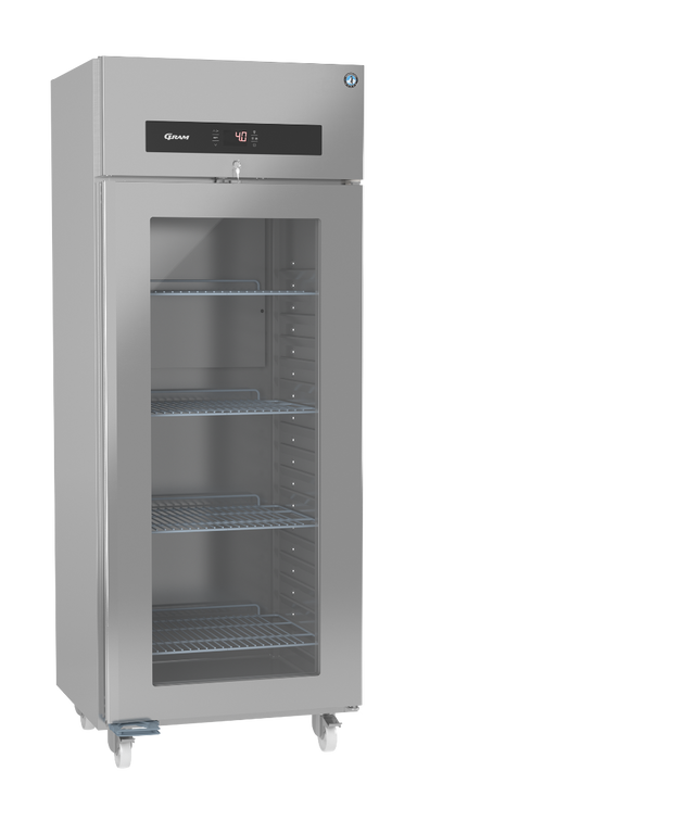 Hoshizaki Premier KG W80 C DR U Glass Single Door Stainless Steel Upright Display Refrigerator  700 Litres