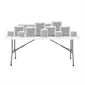 Bolero Rectangular Centre Folding Table 6ft White