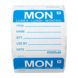 Hygiplas Removable Day of the Week Labels Monday (500 Pack)
