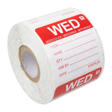 Hygiplas Removable Day of the Week Labels Wednesday (500 Pack)