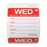 Hygiplas Removable Day of the Week Labels Wednesday (500 Pack)