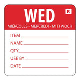 Hygiplas Removable Day of the Week Labels Wednesday (500 Pack)
