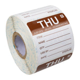 Hygiplas Removable Day of the Week Labels Thursday (500 Pack)