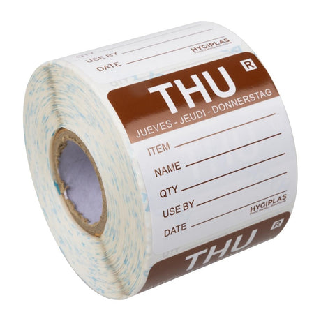 Hygiplas Removable Day of the Week Labels Thursday (500 Pack)