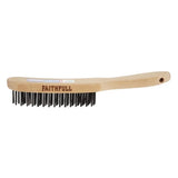 Faithfull Heavy Duty Wire Grill Brush 4 Row