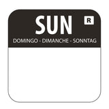 Hygiplas Removable Colour Coded Food Labels Sunday (1000 pack)