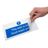 Vogue Food Wash Only Sign 200x100mm (Self-Adhesive)