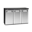 Gamko Maxiglass LG3/315CS Hinged Solid Stainless Steel Triple Door Undercounter Bottle Cooler  338 Litres