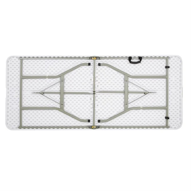 Bolero Rectangular Centre Folding Table 6ft White