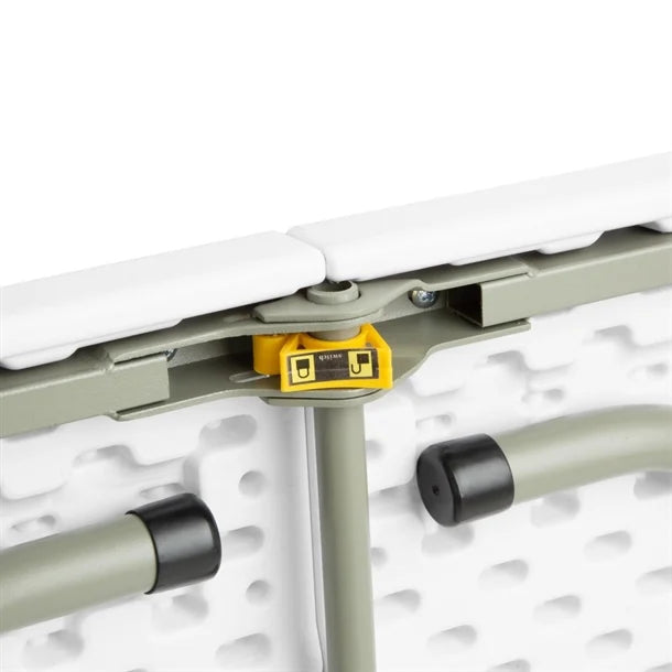 Bolero Rectangular Centre Folding Table 6ft White