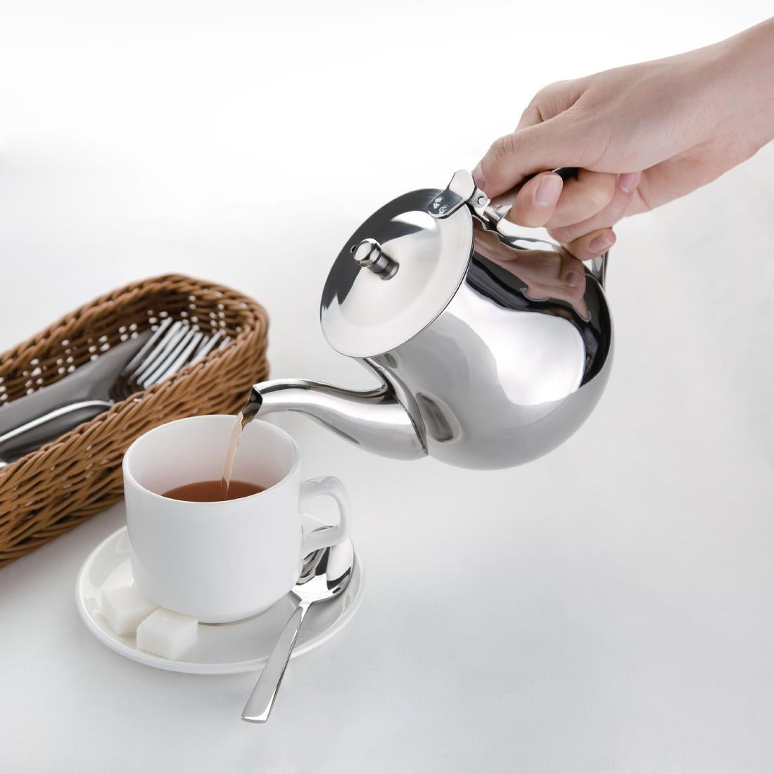 Olympia Arabian Stainless Steel Teapot 700ml