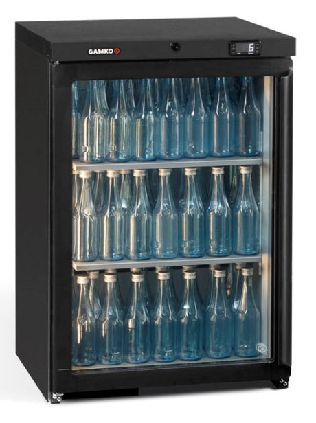 Gamko MG3/150LG Maxiglass Left Hand Hinged Glass Single Door Undercounter Bottle Cooler  150 Litres