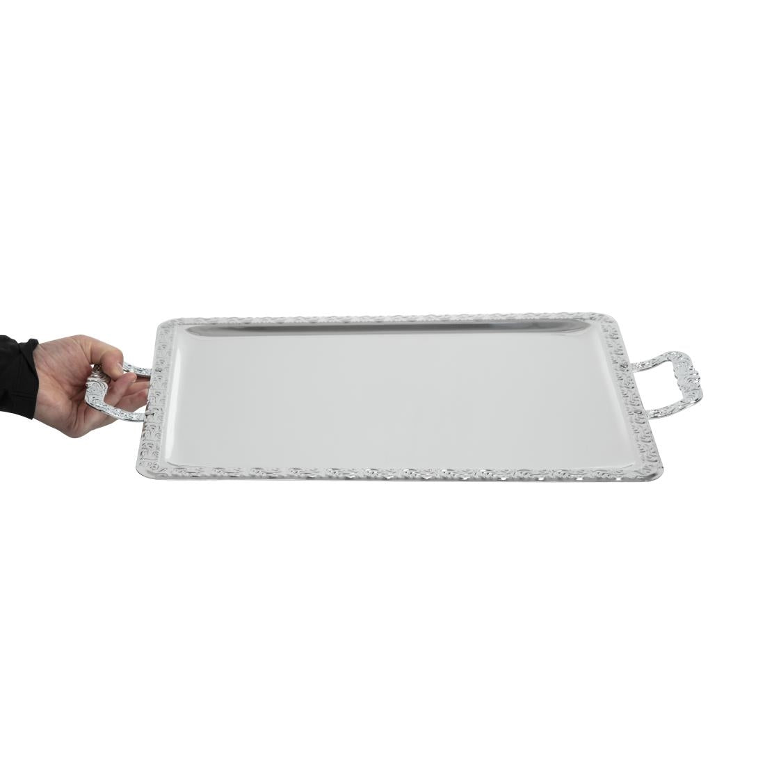 APS Stainless Steel Rectangular Handled Service Tray 600mm