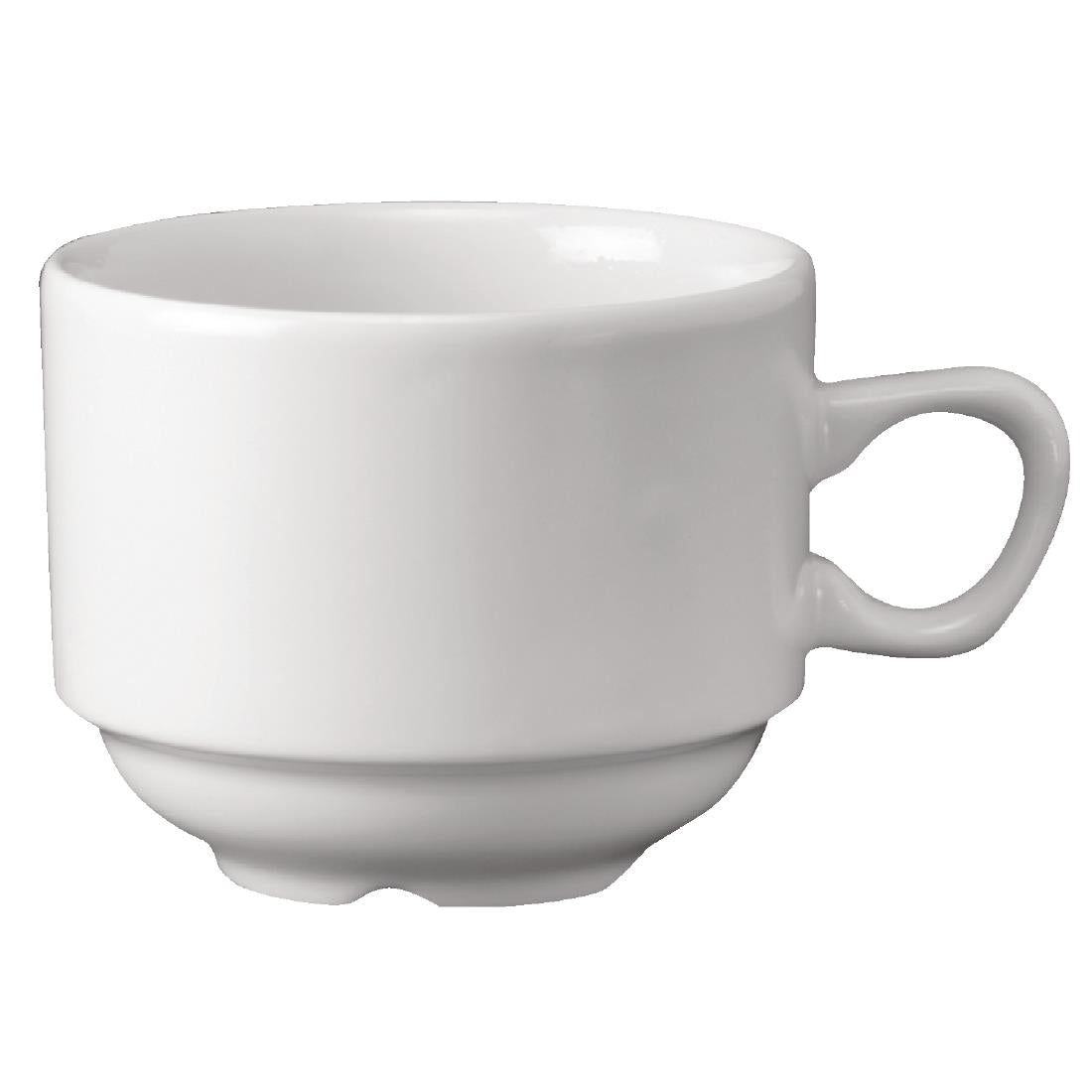 Churchill Plain Whiteware Stacking Nova Tea Cups 212ml (24 Pack)