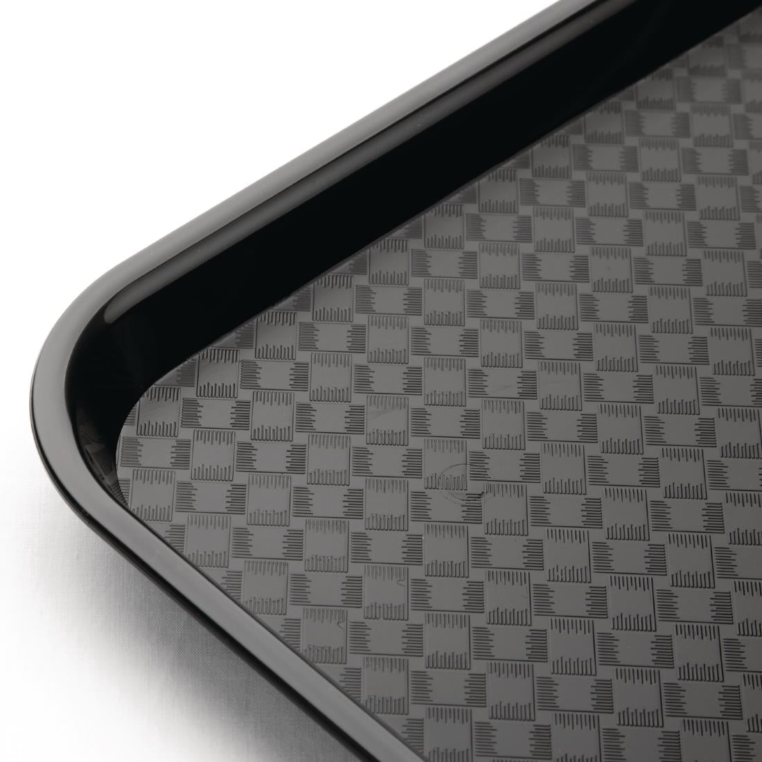 Olympia Kristallon Polypropylene Fast Food Tray Black Medium 415mm