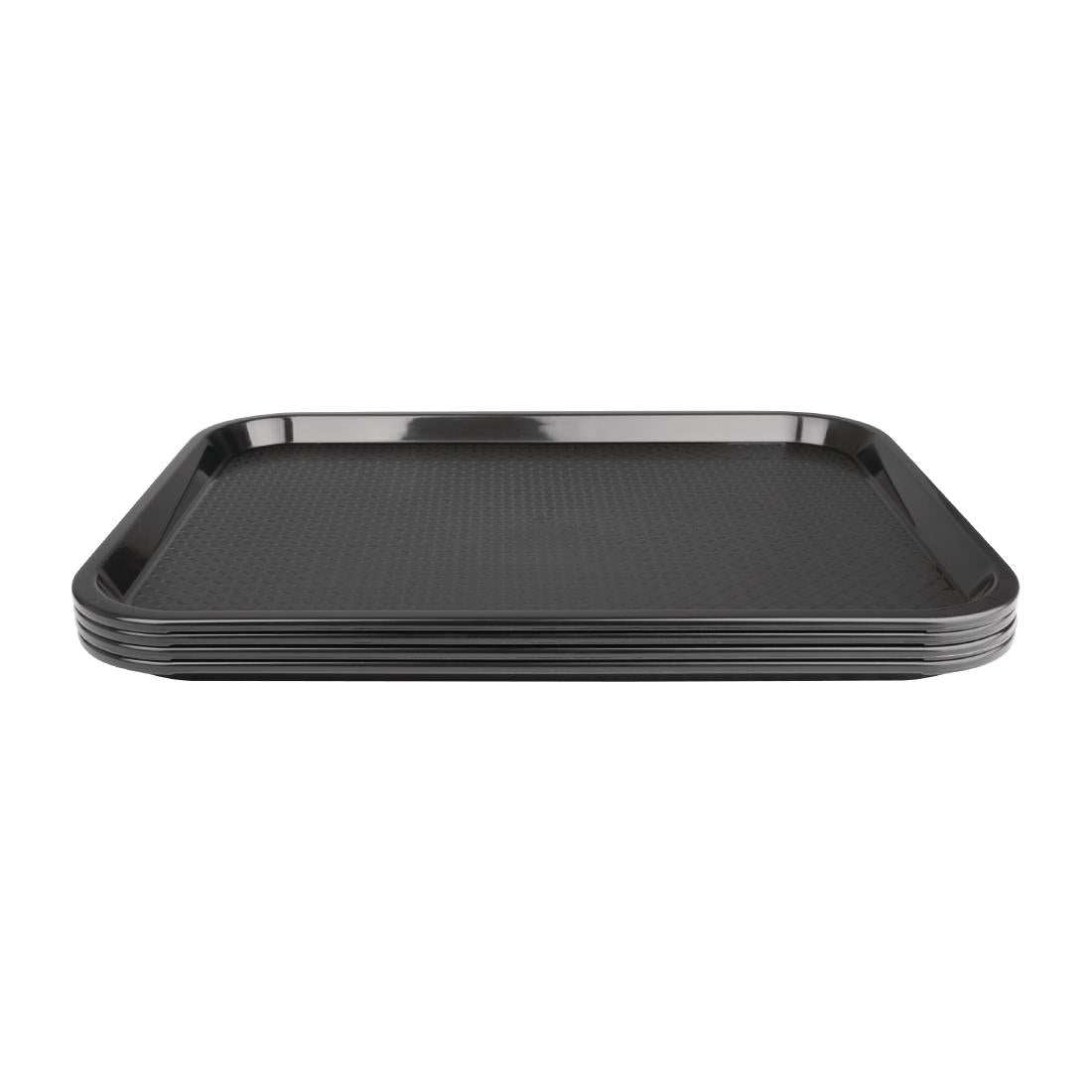 Olympia Kristallon Polypropylene Fast Food Tray Black Medium 415mm