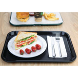 Olympia Kristallon Polypropylene Fast Food Tray Black Medium 415mm