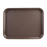 Olympia Kristallon Medium Polypropylene Fast Food Tray Brown 415mm