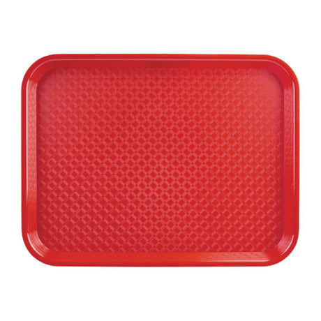 Olympia Kristallon Polypropylene Fast Food Tray Red Medium 415mm