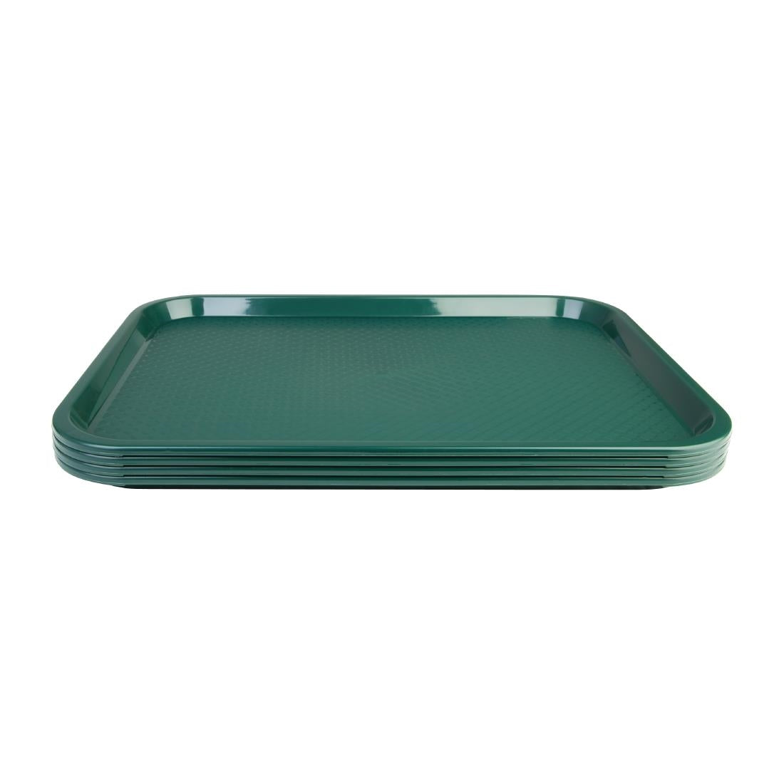 Olympia Kristallon Medium Polypropylene Fast Food Tray Green 415mm