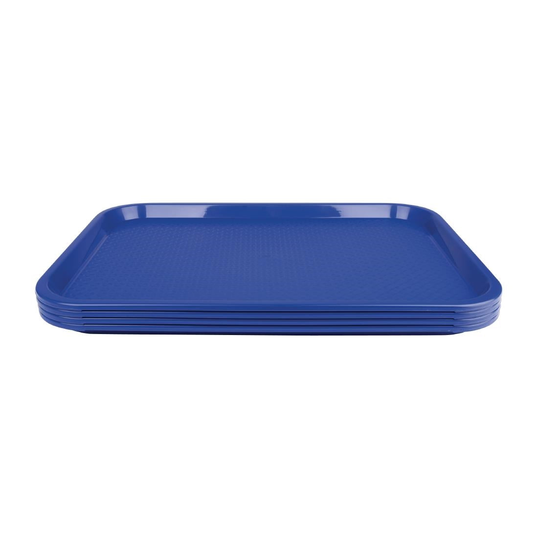 Olympia Kristallon Polypropylene Fast Food Tray Blue Medium 415mm