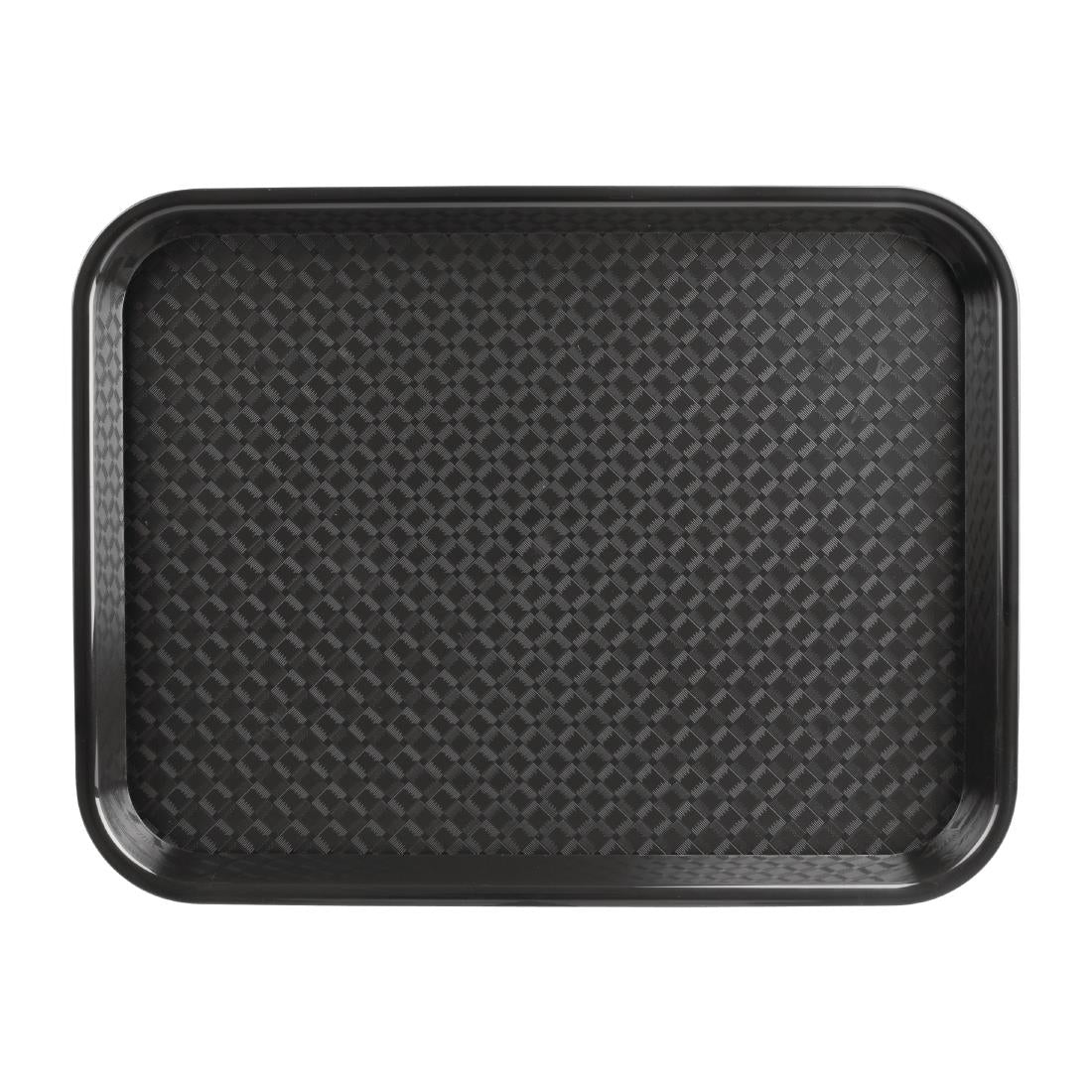 Olympia Kristallon Polypropylene Fast Food Tray Black Large 450mm