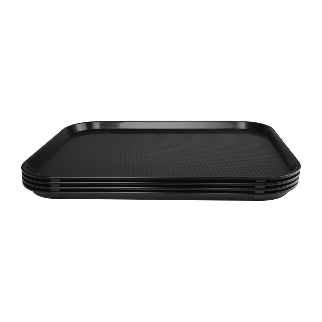 Olympia Kristallon Polypropylene Fast Food Tray Black Large 450mm