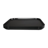 Olympia Kristallon Polypropylene Fast Food Tray Black Large 450mm