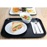 Olympia Kristallon Polypropylene Fast Food Tray Black Large 450mm