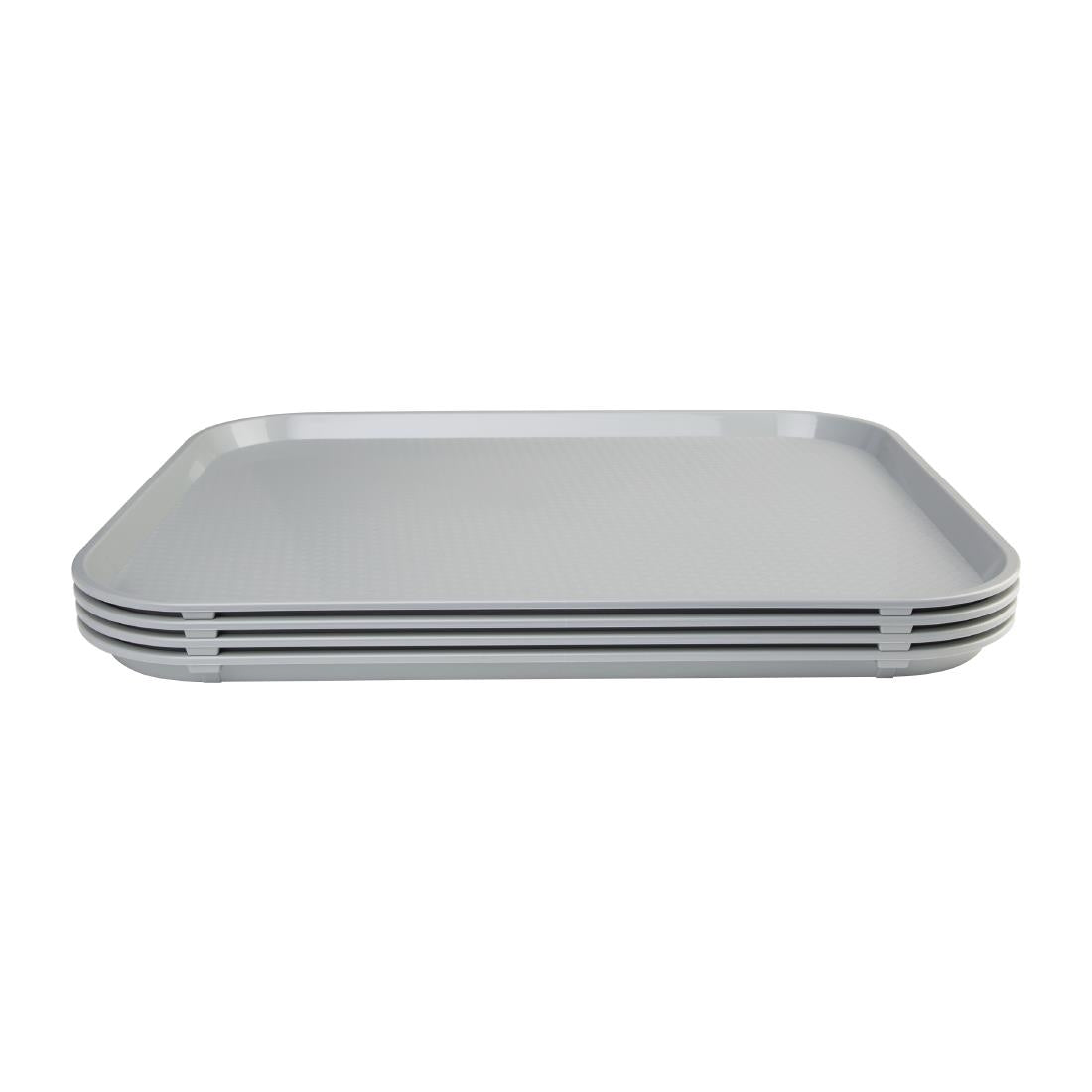 Olympia Kristallon Polypropylene Fast Food Tray Grey Large 450mm