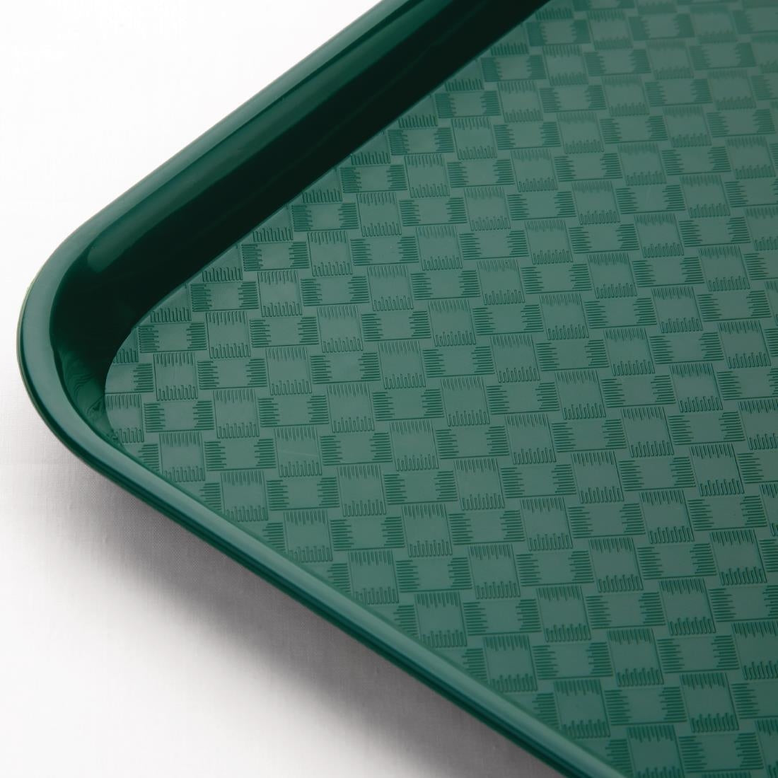 Olympia Kristallon Large Polypropylene Fast Food Tray Green 450mm