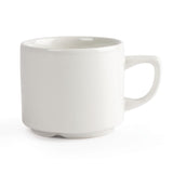 Churchill Plain Whiteware Stacking Maple Tea Cups 199ml (24 Pack)