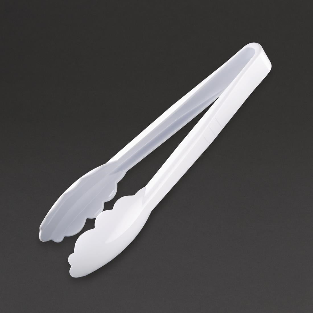 Vogue White Tongs 9"