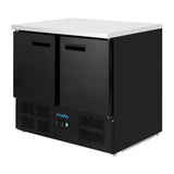 Polar G-Series Double Door Counter Fridge Black 240Ltr