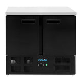 Polar G-Series Double Door Counter Fridge Black 240Ltr