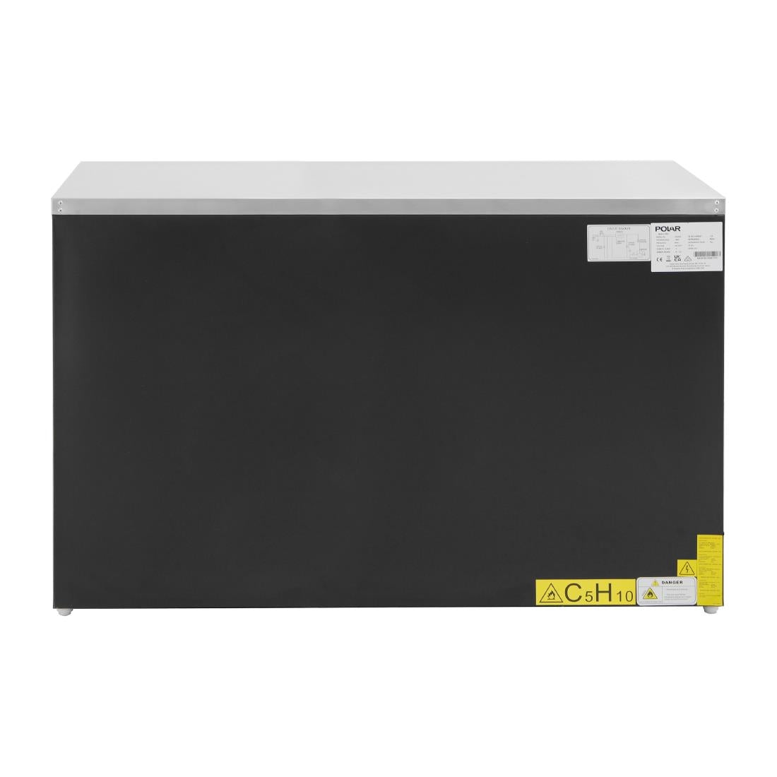 Polar G-Series Triple Door Counter Fridge Black 368Ltr