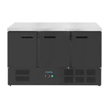 Polar G-Series Triple Door Counter Fridge Black 368Ltr