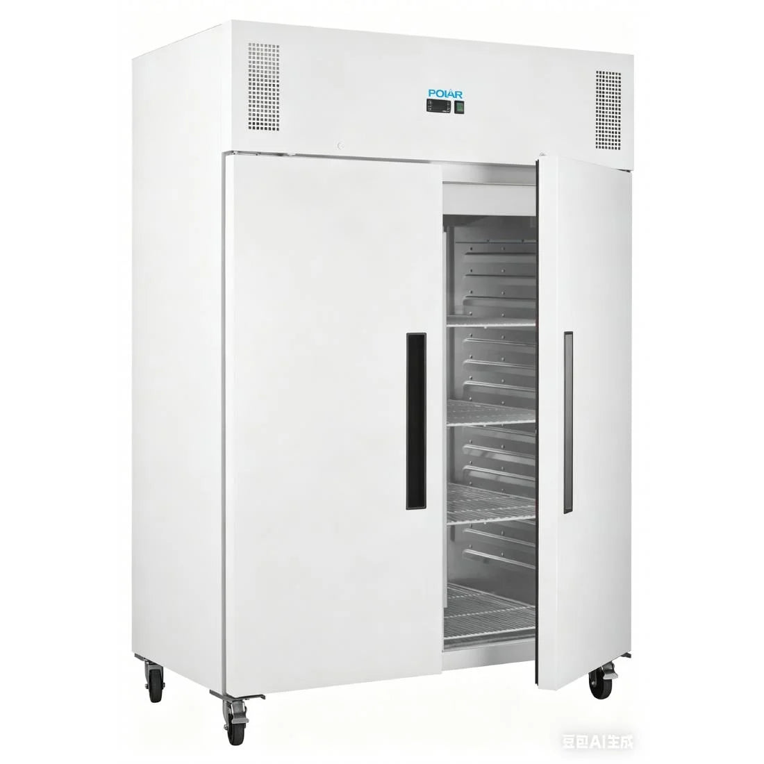 Polar G-Series Upright Double Door Fridge White 1152Ltr
