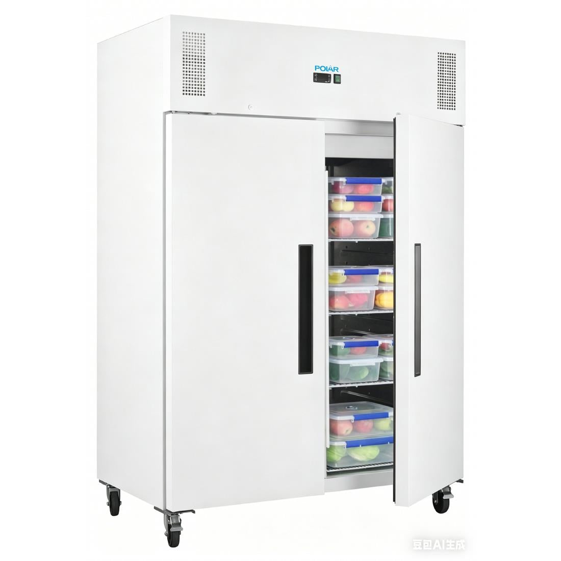 Polar G-Series Upright Double Door Freezer White 1152Ltr