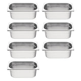Vogue Stainless Steel Gastronorm Container Kit 1/4 (7 Pack)