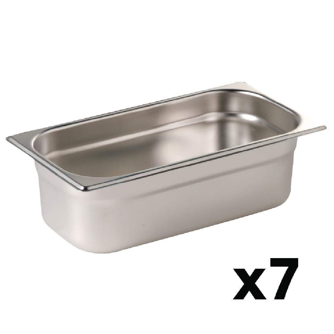Vogue Stainless Steel Gastronorm Container Kit 1/4 (7 Pack)