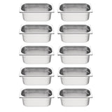 Vogue Stainless Steel Gastronorm Container Kit 1/4 (10 pack)