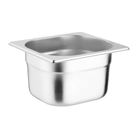 Vogue Stainless Steel Gastronorm Tray Set with Lids 1/6 (4 Pack)