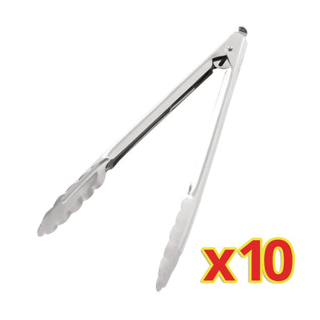 Bulk Buy Catering Tongs 10" (10 Pack)