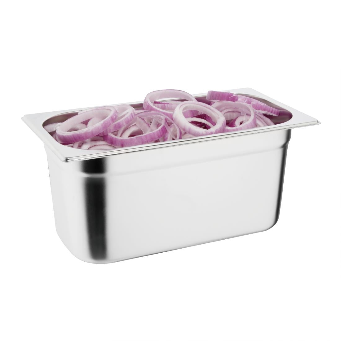 Vogue Stainless Steel Gastronorm Tray Set 3 x 1/3 with Lids