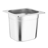 Vogue Stainless Steel Gastronorm Tray Set with Lids 1/6 (6 pack)