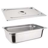 Vogue Stainless Steel 1/1 Gastronorm Tray with Lid