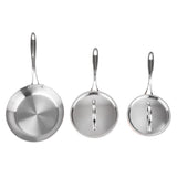 Vogue Cook Like A Pro 3-Piece Tri-Wall Copper Cookware Set