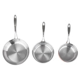 Vogue Cook Like A Pro 3-Piece Tri-Wall Copper Cookware Set